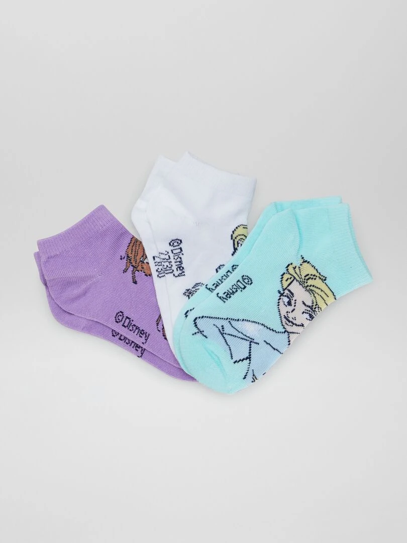 Lot de 3 paires de chaussettes 'Reine des neiges' Violet
