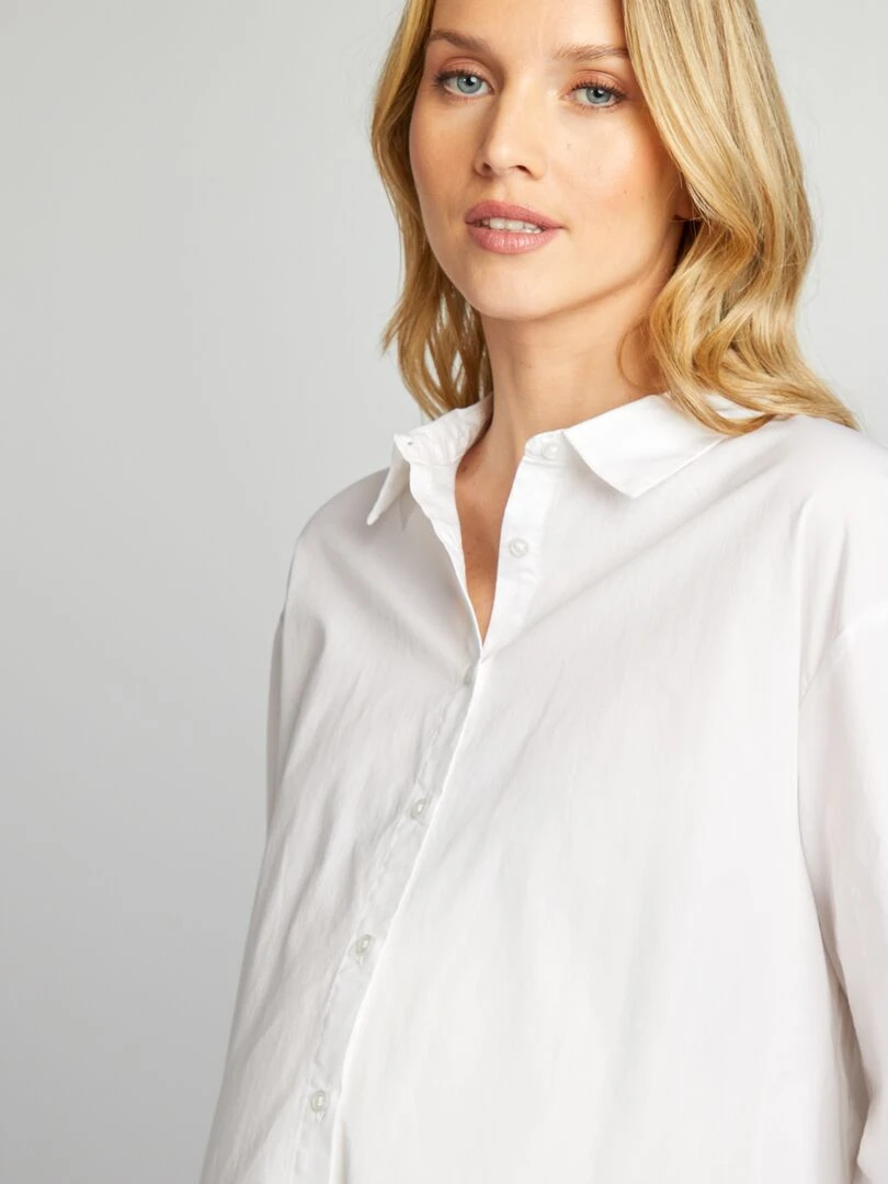 Chemise oversize de maternité   blanc