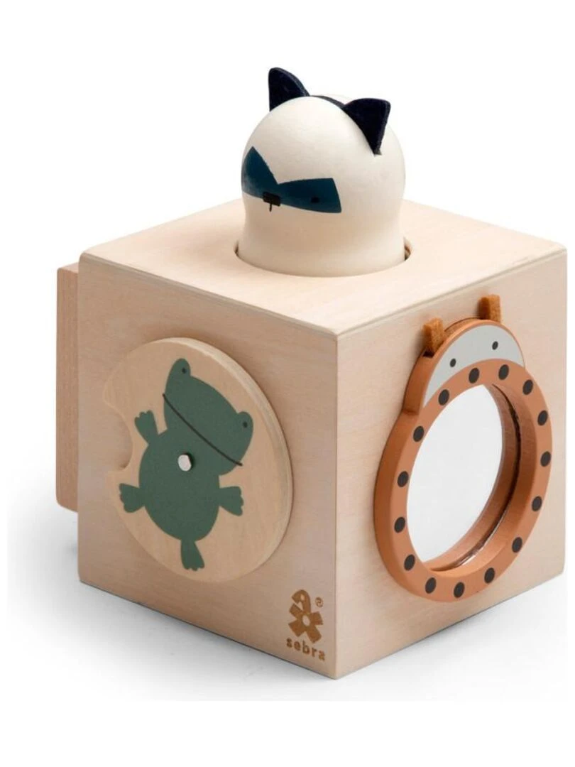 Cube d'activités en bois Woodland Sebra Marron