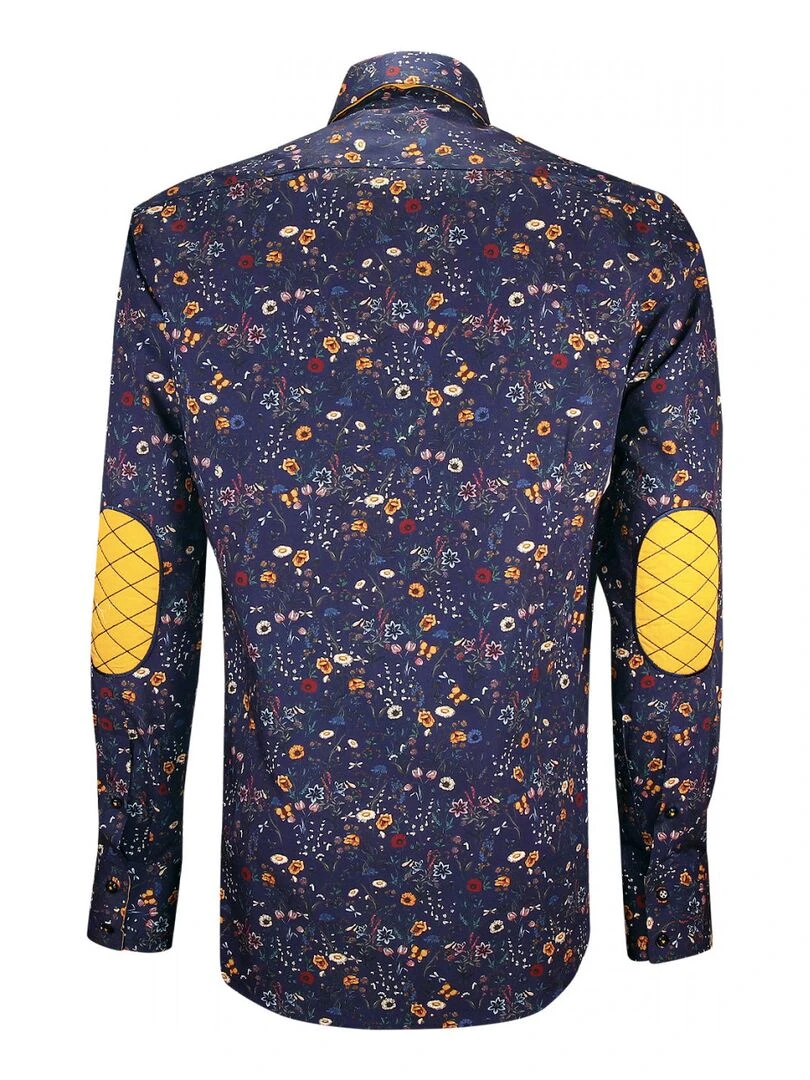 Chemise double col à coudières EROS   Bleu