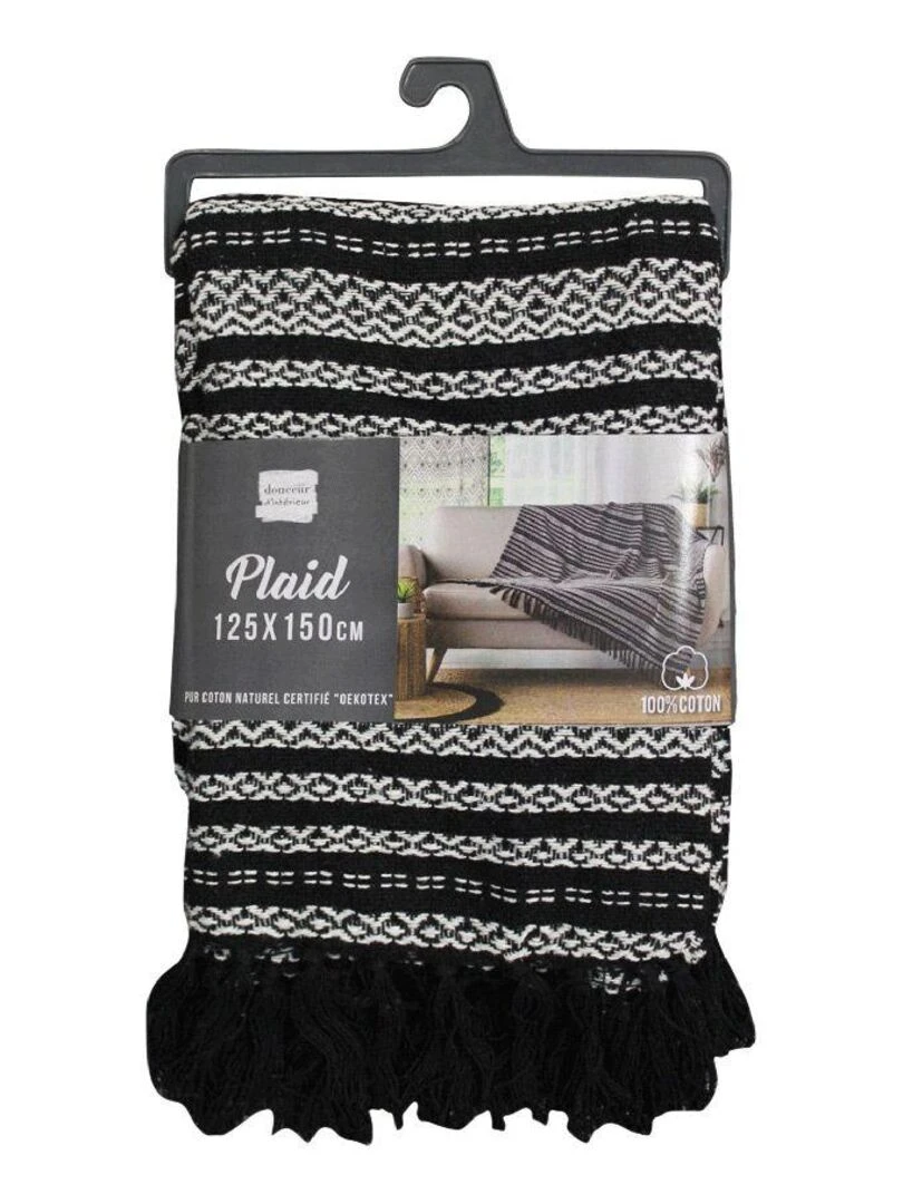 Plaid Tissia   Noir Noir