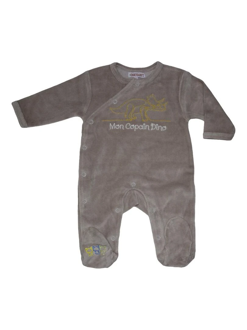 Pyjama "COPAIN DINO" LES CHATOUNETS Gris