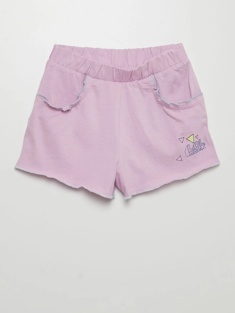 Ensemble t shirt + short 'Lol'   2 pièces   bleu