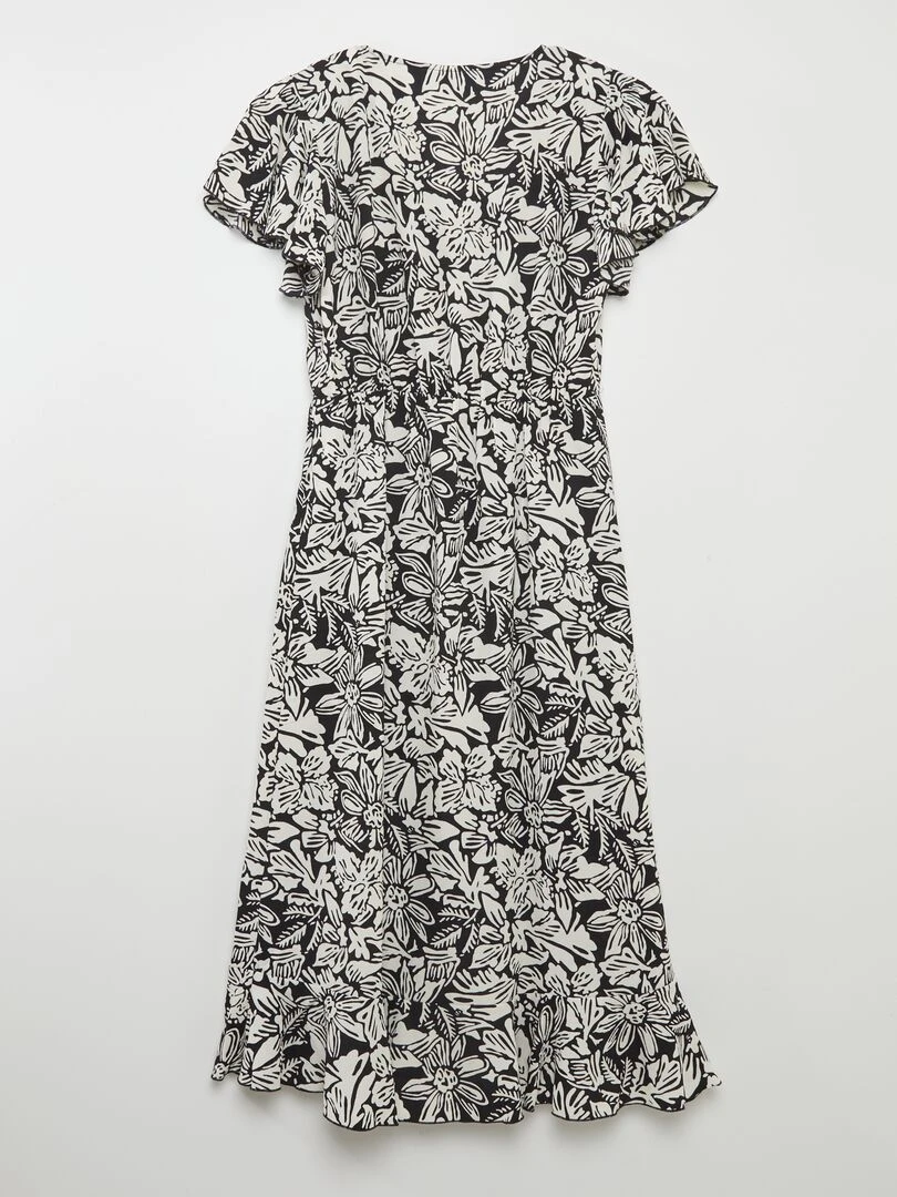 Robe imprimée et volantée 'JDY' Noir