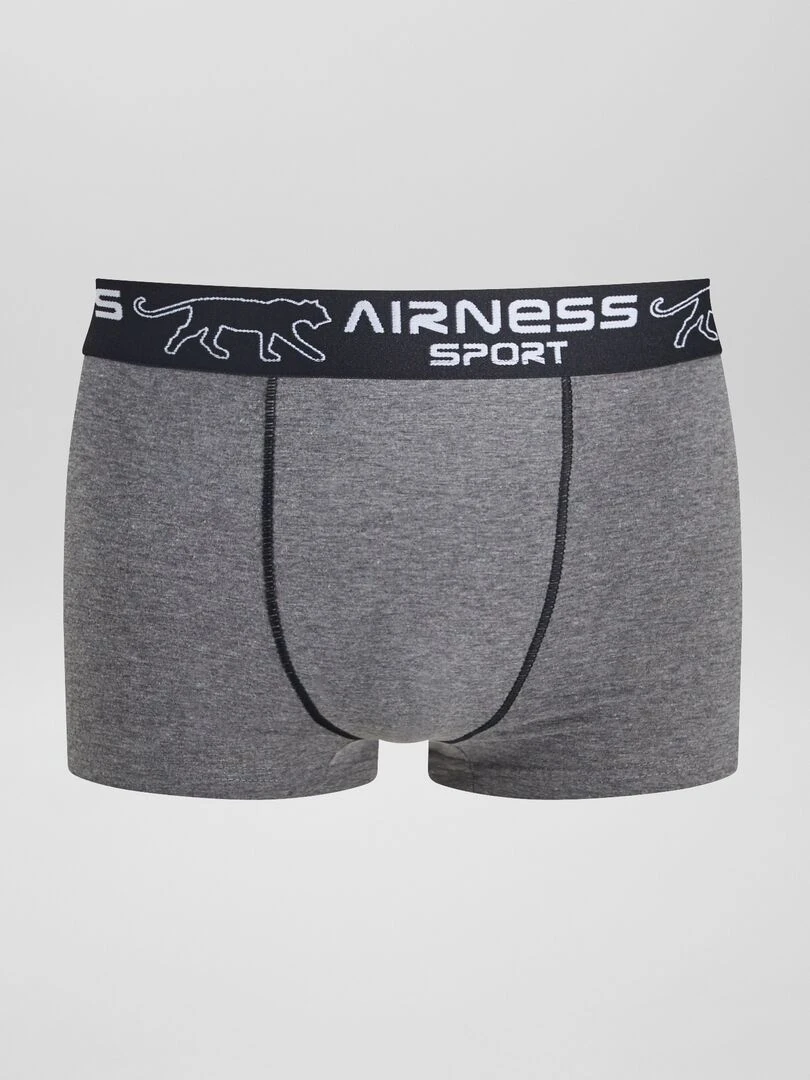 Lot de 3 boxers 'Airness'   gris/noir