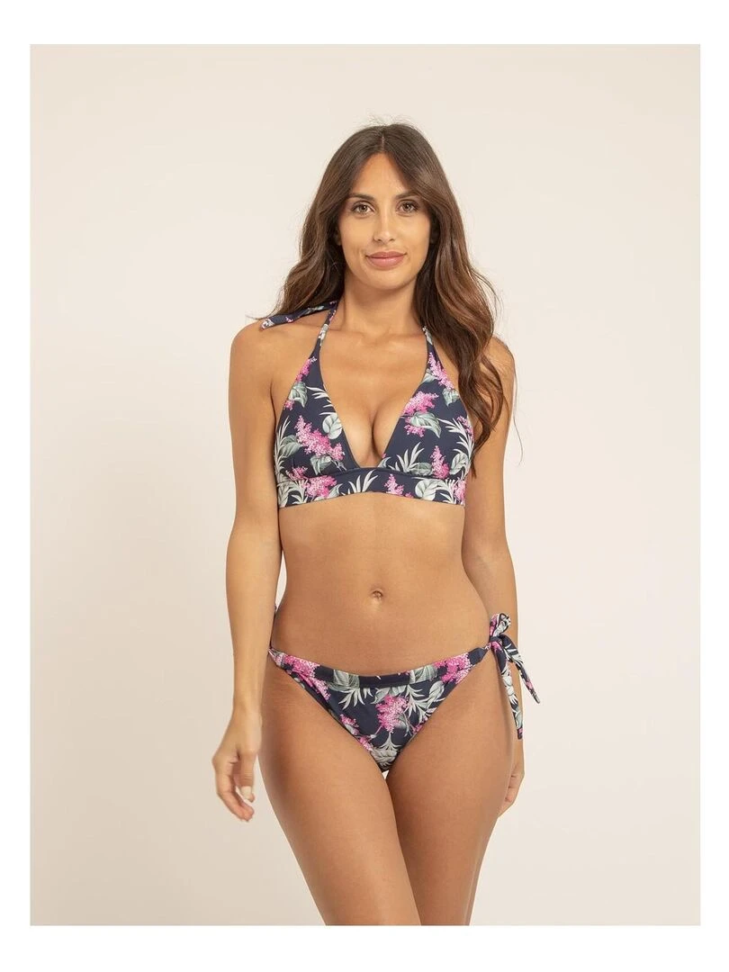 Maillot 2 pièces motifs GABRIELLA Bleu marine