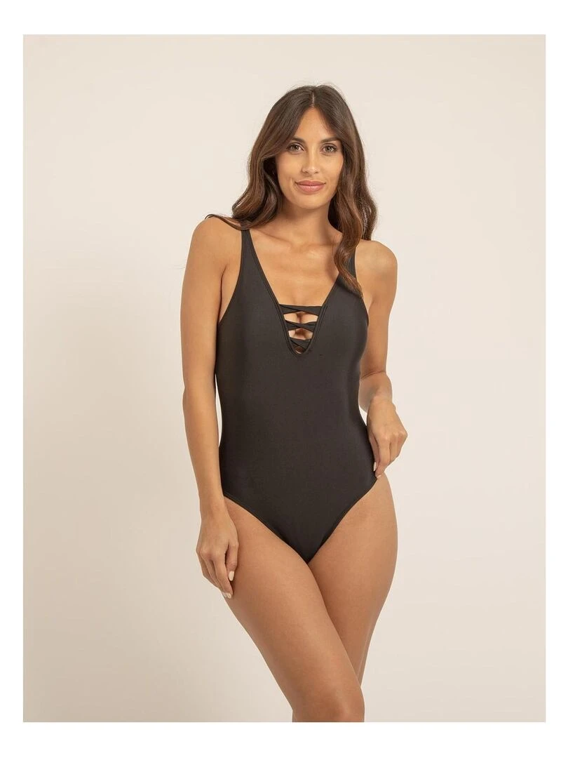 Maillot 1 pièces découpes GISELLE Noir