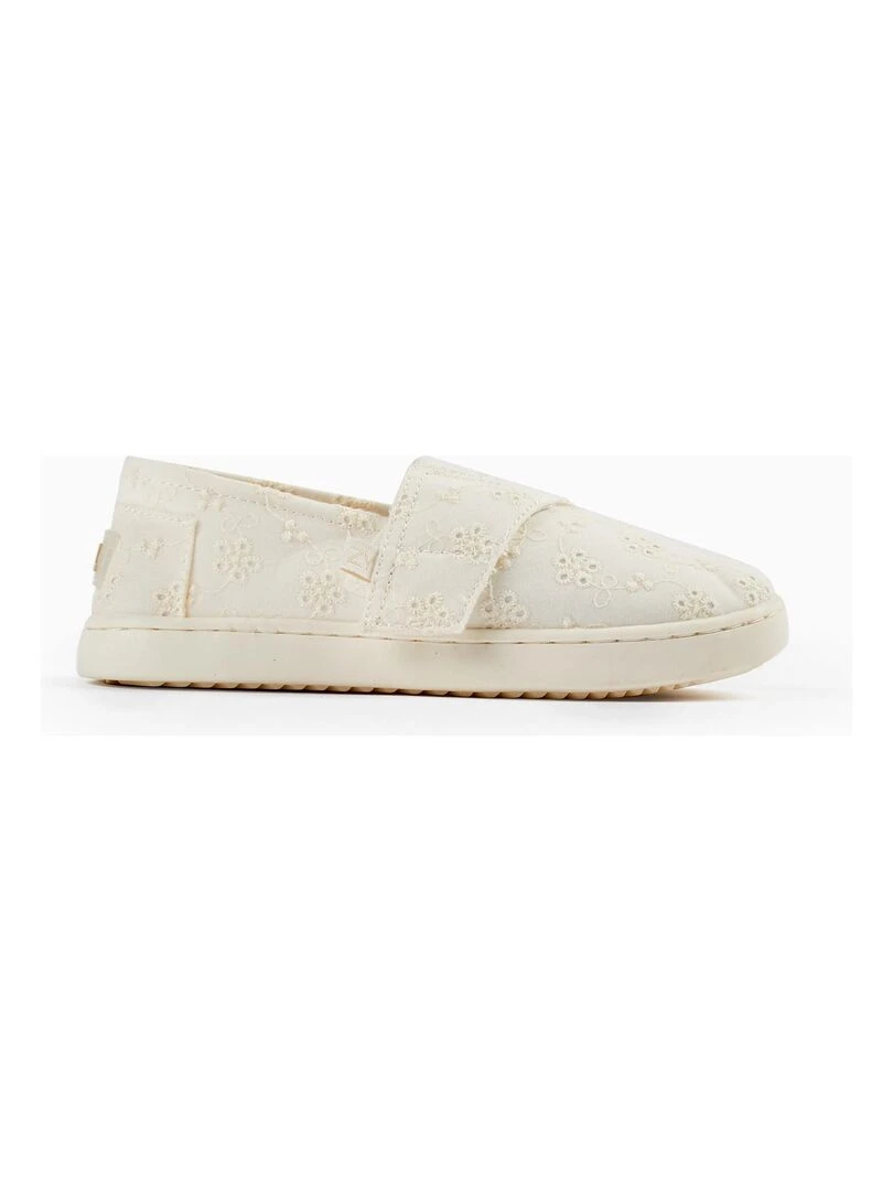 Espadrilles avec Broderie Anglaise pour Fille MATISSE Blanc