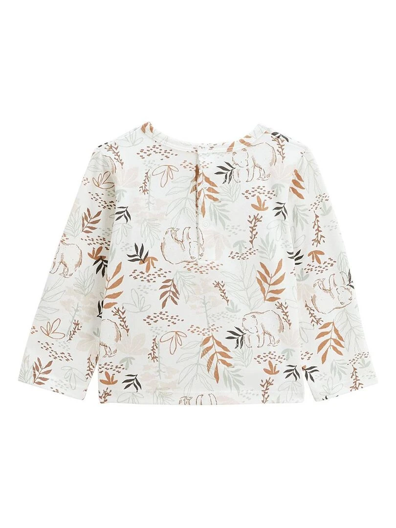 Lot de 2 t shirts bébé manches longues Malo   Ecru