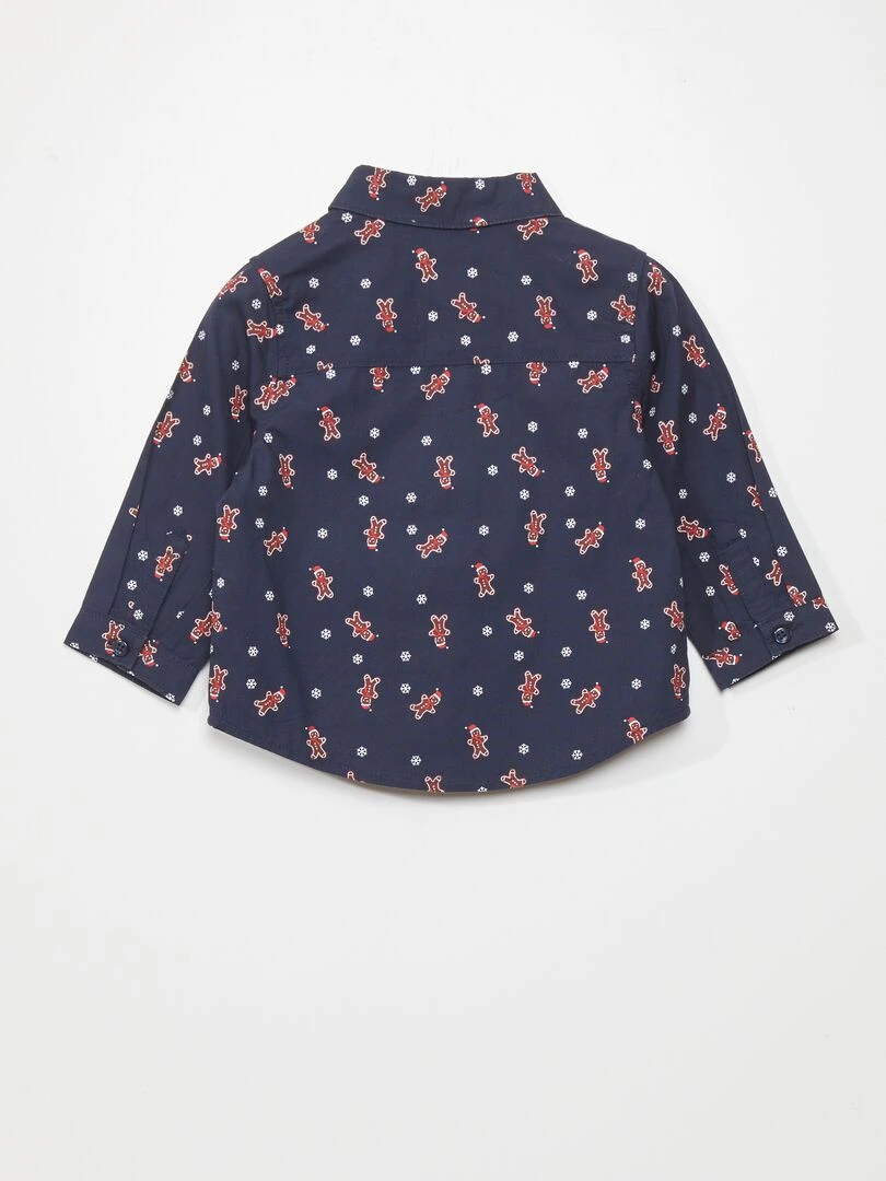 Chemise de Noël   Bleu