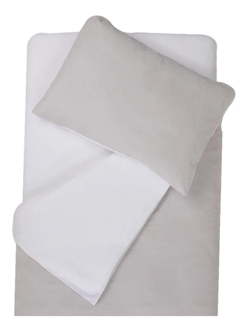 Parure de couette bicolore pour enfant Blanc