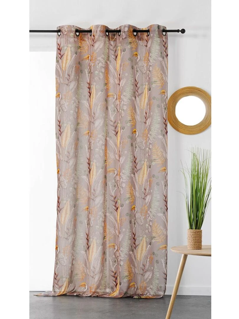 Voilage esprit paradisiaque Taupe