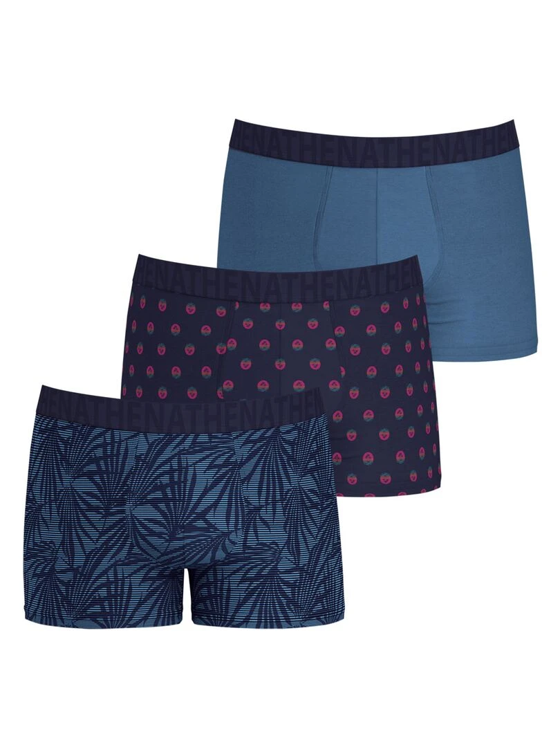 Lot de 3 slips homme Easy Fun Bleu électrique