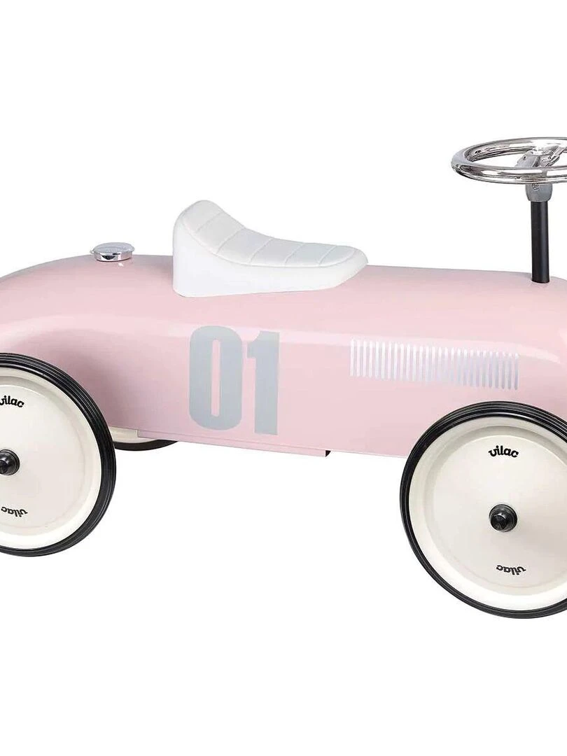 Porteur voiture vintage rose tendre N/A