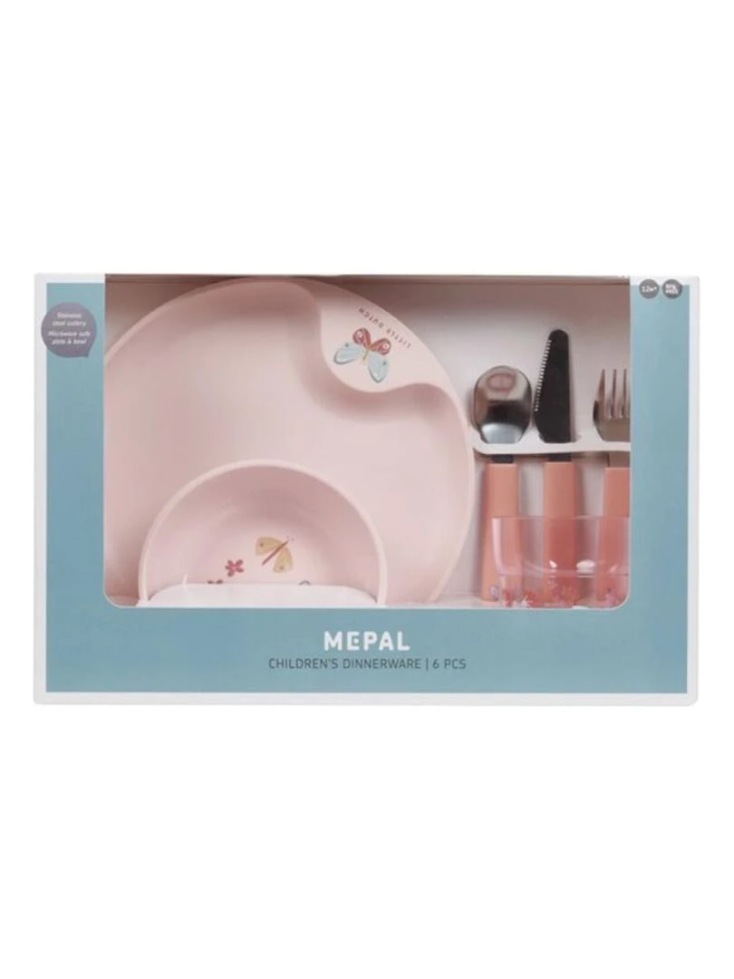 Coffret repas enfant mio 6 pcs Flowers & Butterflies Multicolore