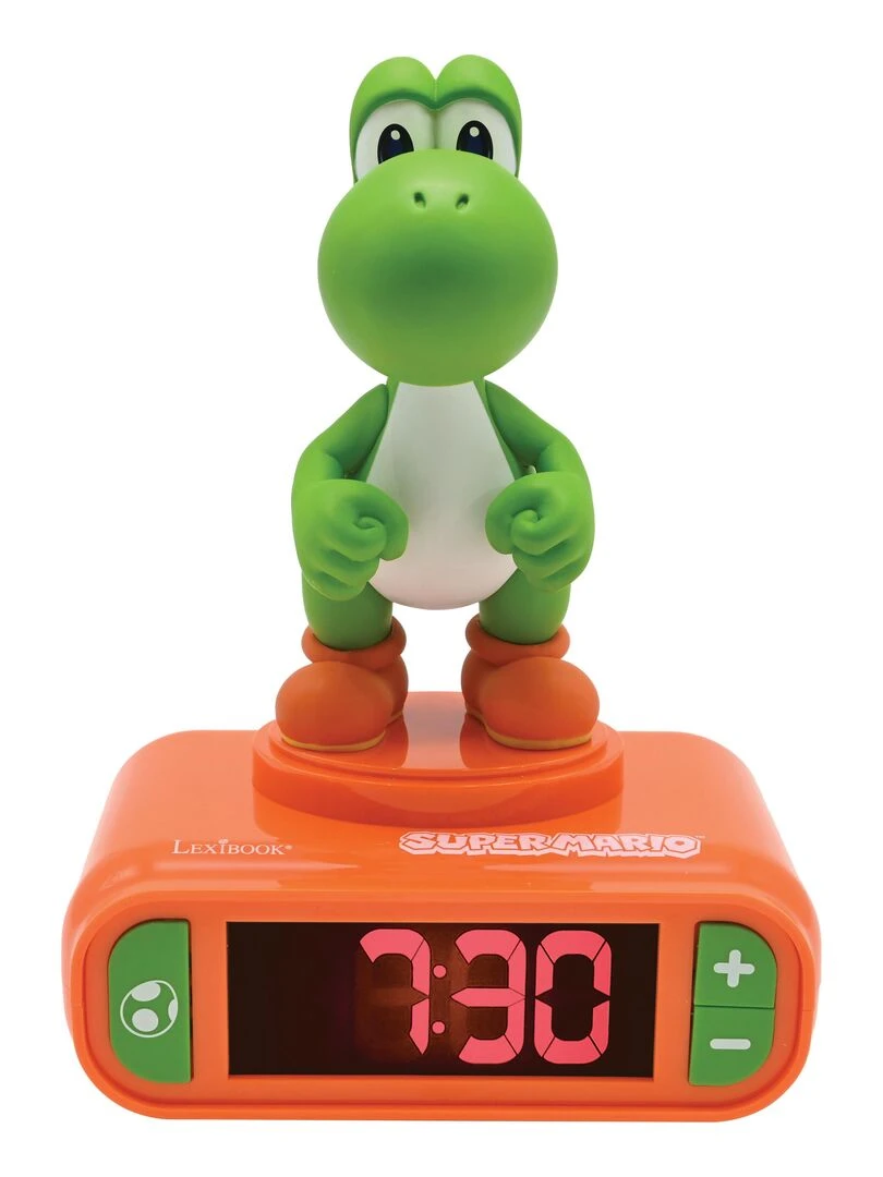 Réveil Super Mario Avec Personnage Yoshi En 3d Et Sons Du Jeu Vidéo N/A
