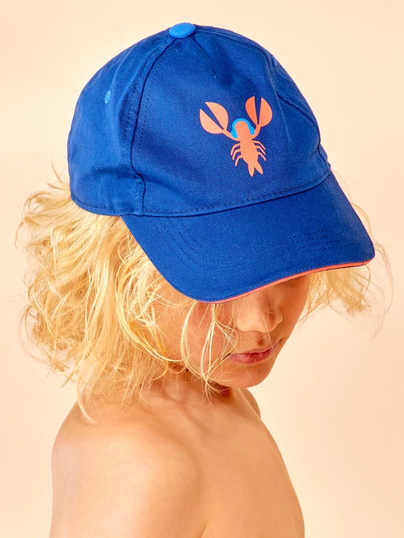 Lot 1 bob + 1 casquette imprimés Bleu