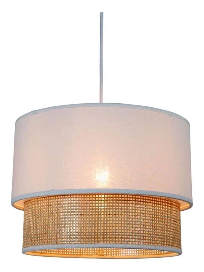 Suspension gigogne rotin blanc D35   Blanc
