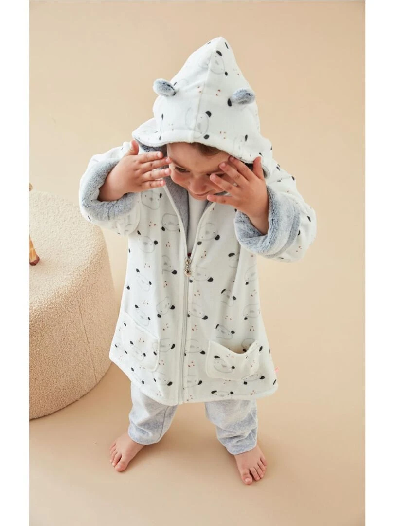 Peignoir en velours ours Noukie's Ecru