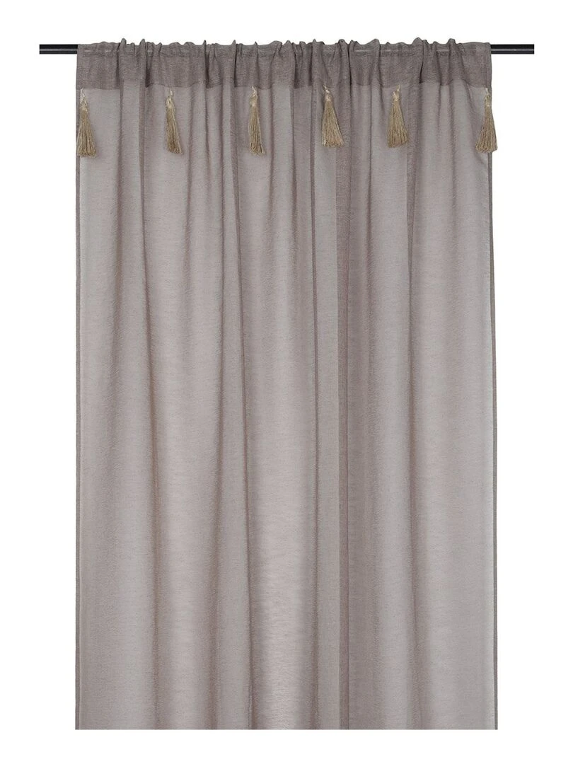 Voilage passe tringle 140x260 cm Ibiza taupe Beige