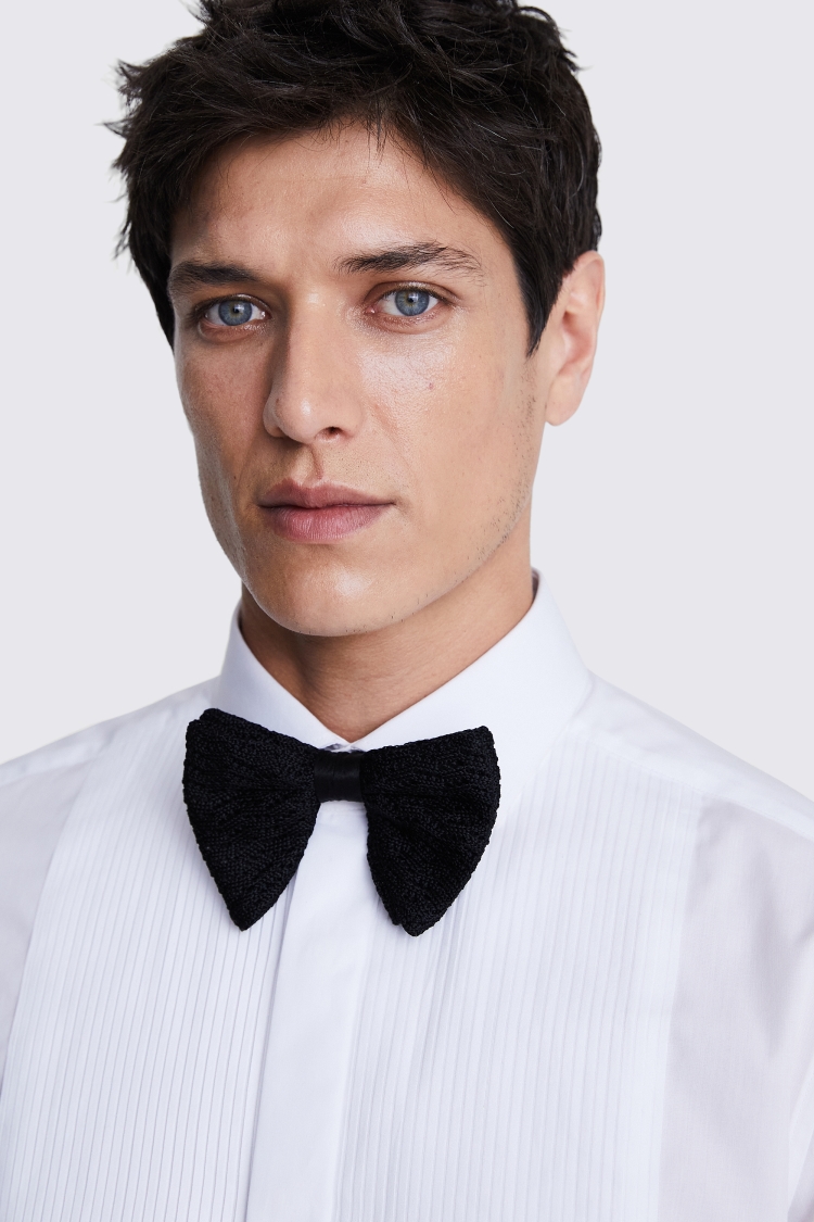 Black Knitted Silk Bow Tie Buy Online at Moss