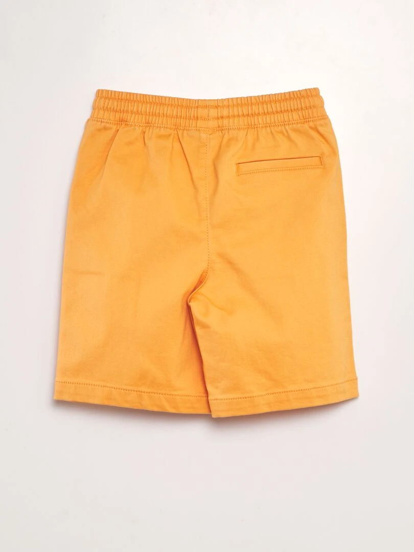 Bermuda à taille élastiquée Orange