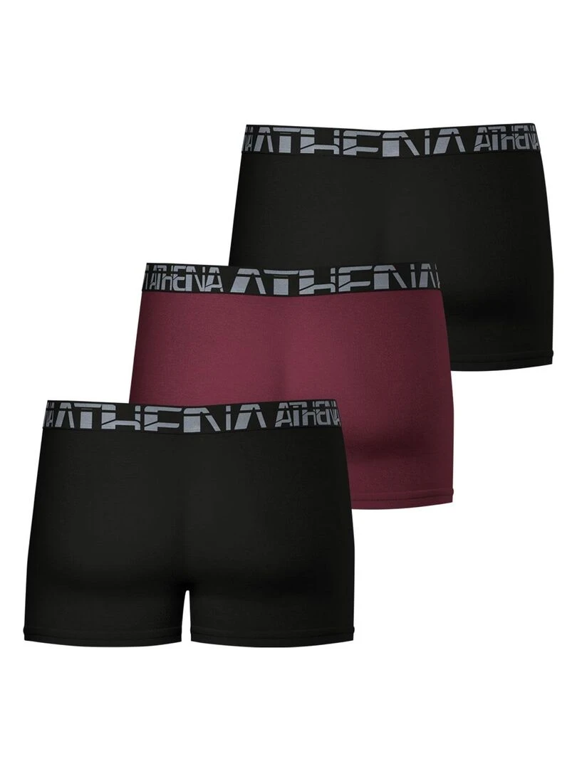 Lot de 3 boxers homme 720 Stretch Micro   Noir Bordeaux