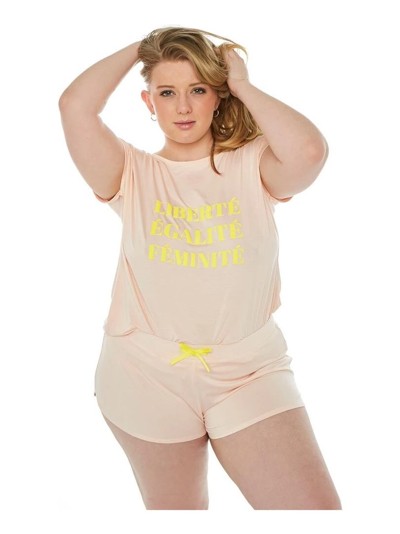 Top short LIBRE   Camille Cerf & Pomm'Poire   Rose