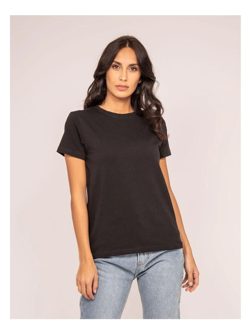 T shirt col rond FLAGNOL Noir