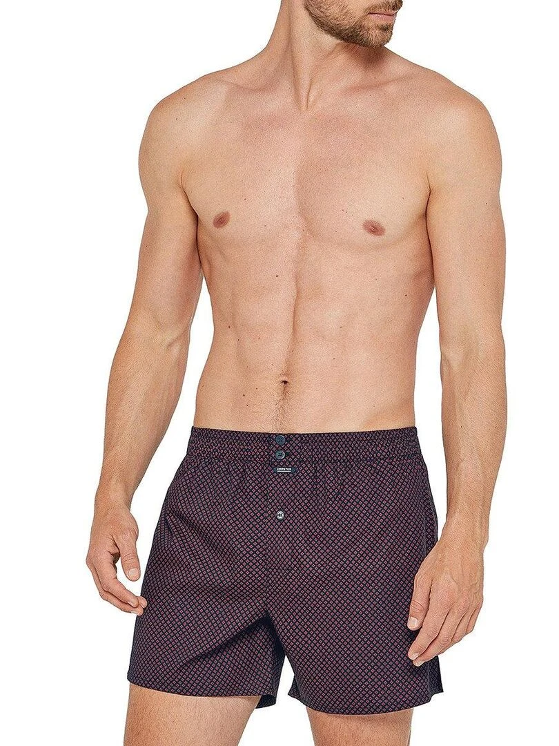 Caleçon en coton avec suspensoir American boxer Bohinj Bleu