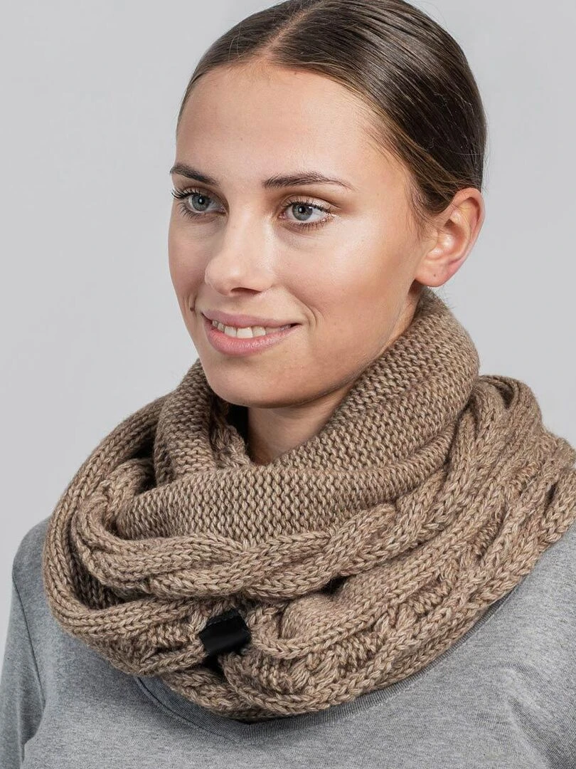 Snood Moyna Fabriqué en Europe Marron