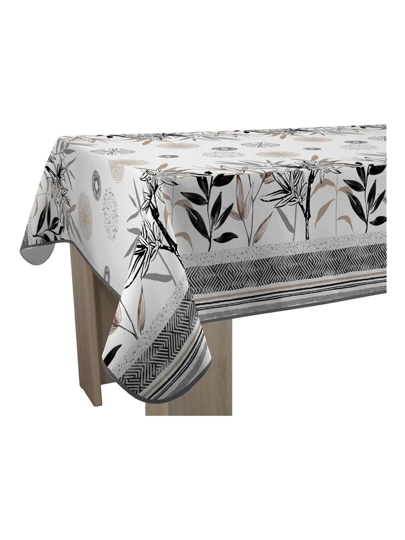 Nappe Anti taches Stevia   Carrée 150 x 150 cm   Blanc Beige Noir