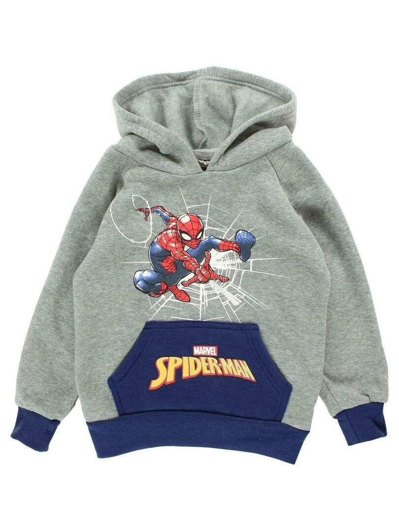 Disney Sweat garçon imprimé Spiderman Gris