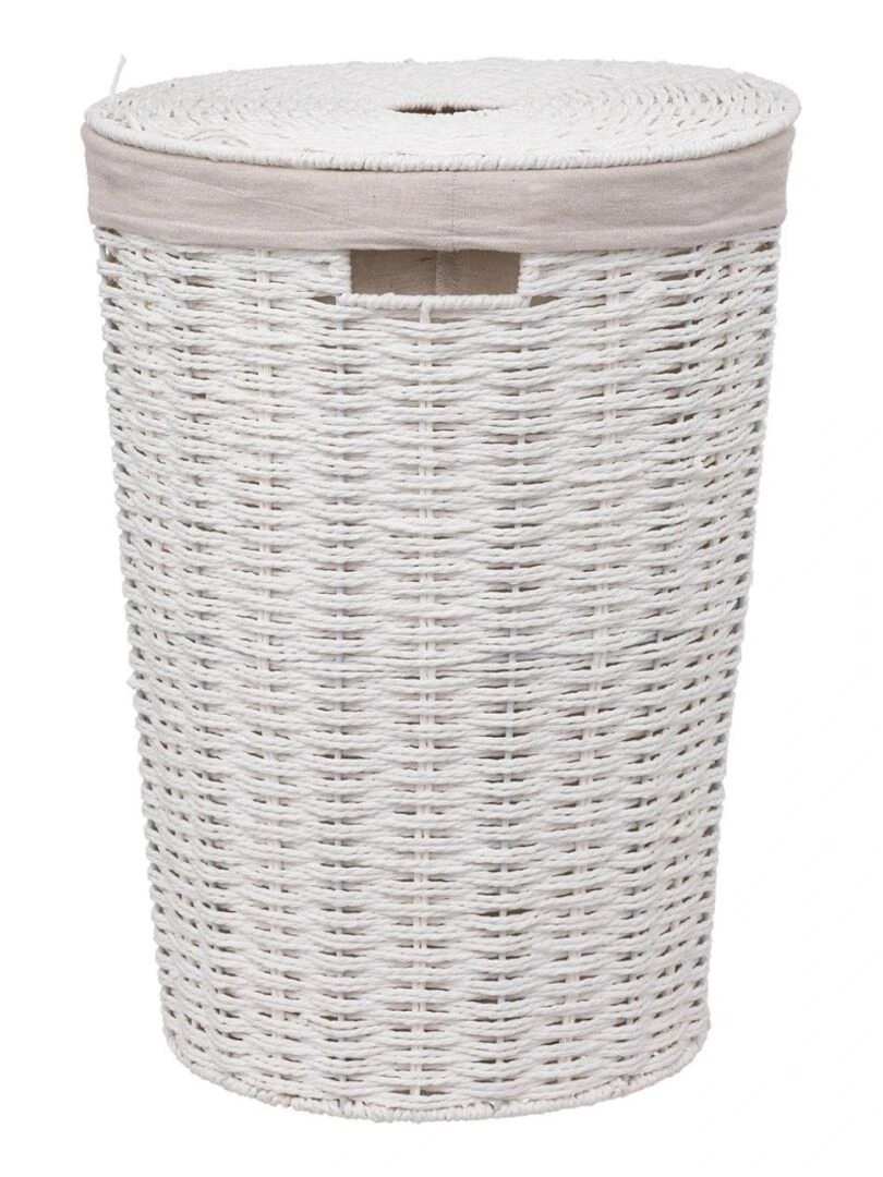 Panier à linge 40L rond Costa blanc Blanc