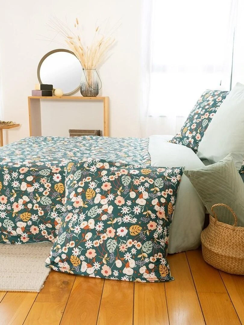 Housse de couette  Cueillette + taie(s) microfibre   Bleu