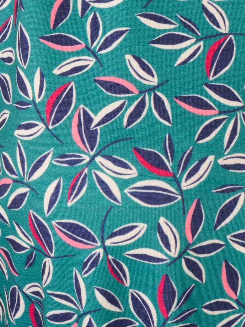 Robe maille chaude imprimée   Damart   Vert chèvrefeuille