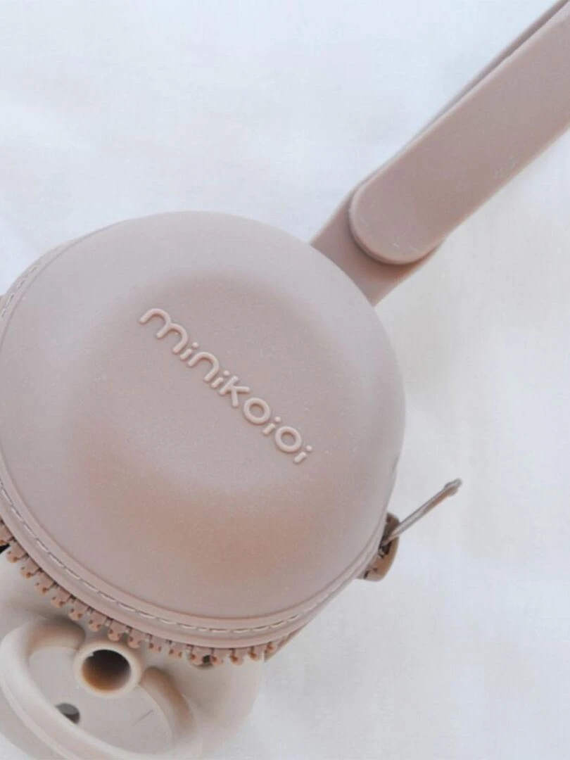 Range sucette zippé en silicone   Rose