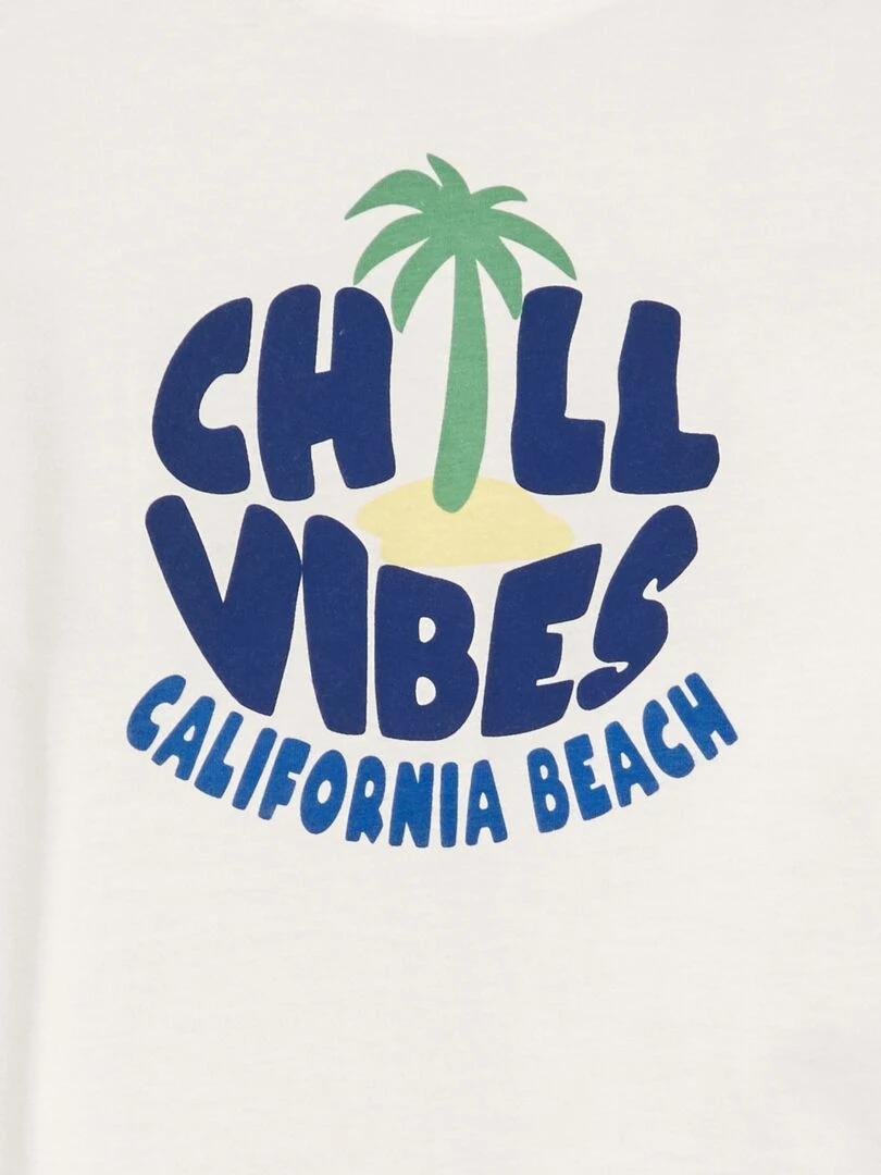 Tee shirt imprimé Blanc chill