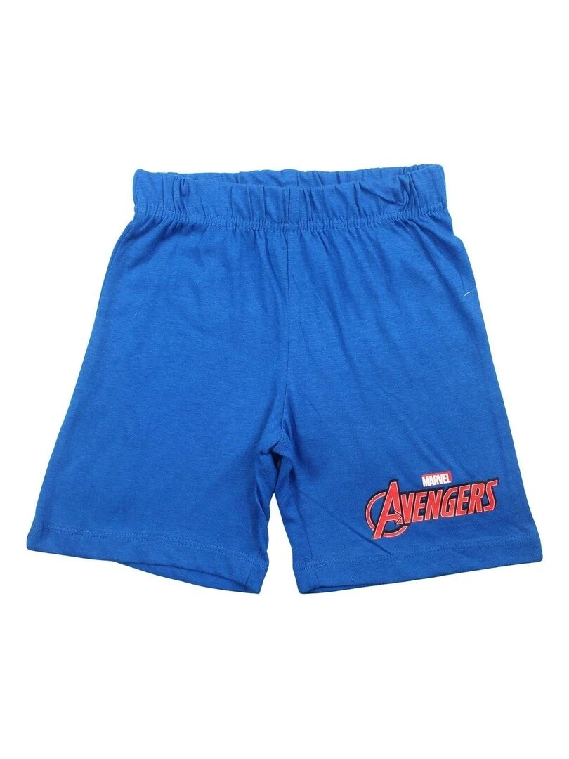 Avengers   Ensemble T shirt short garçon Imprimé Avengers   Bleu