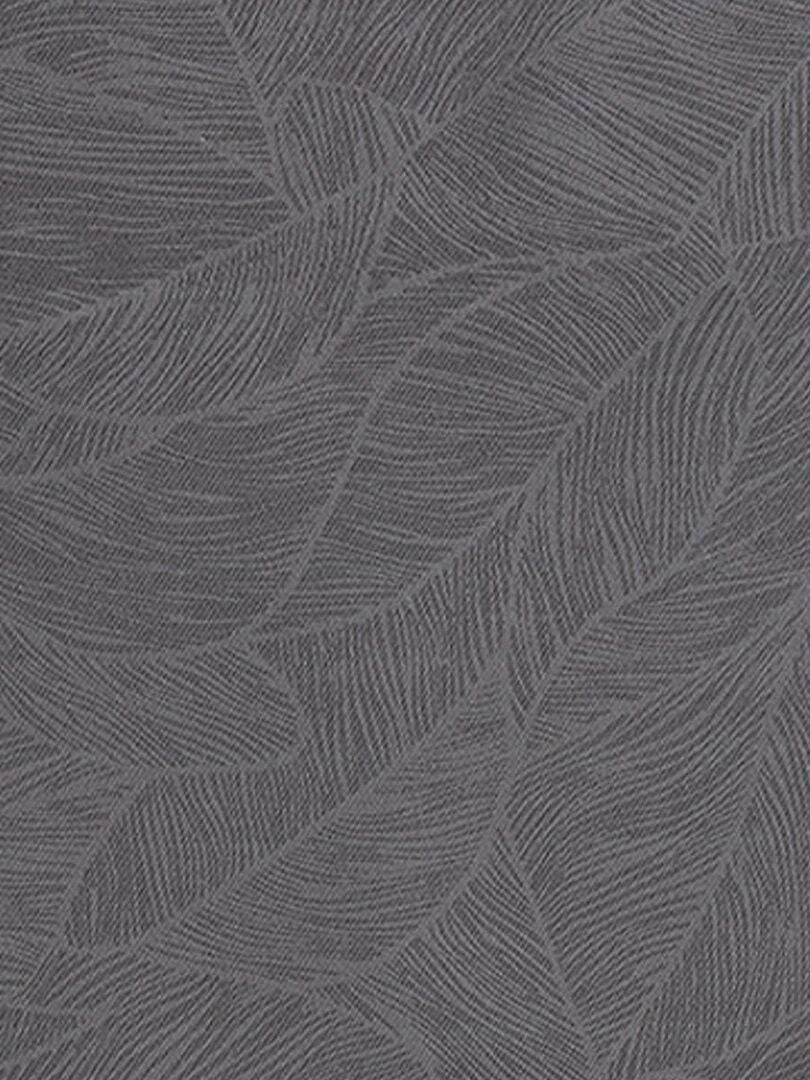 Rideau occultant avec feuilles en relief Gris foncé