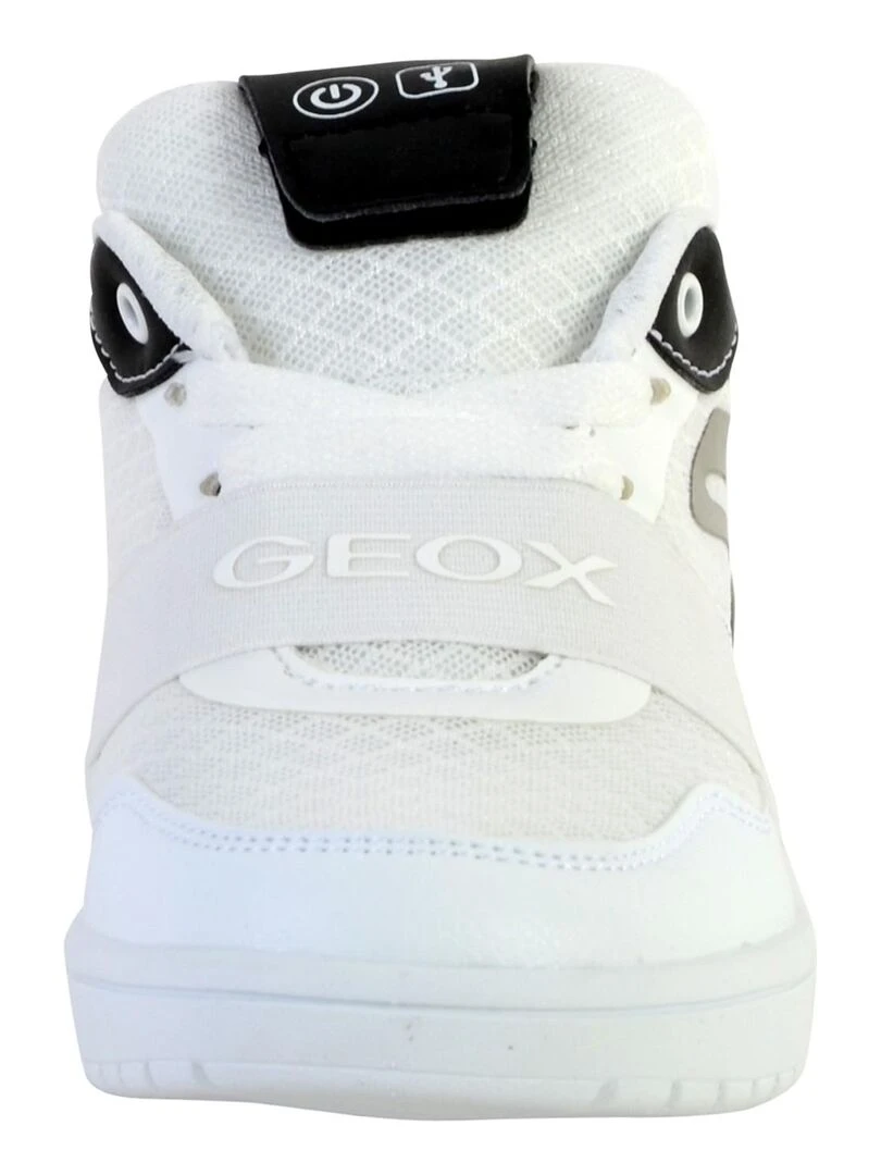 Basket Geox J Xled B.B   MESH + GEOBUCK   Blanc