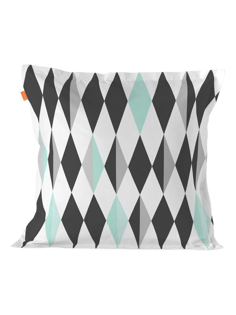 Housse de coussin Diamond "Happyfriday" Blanc