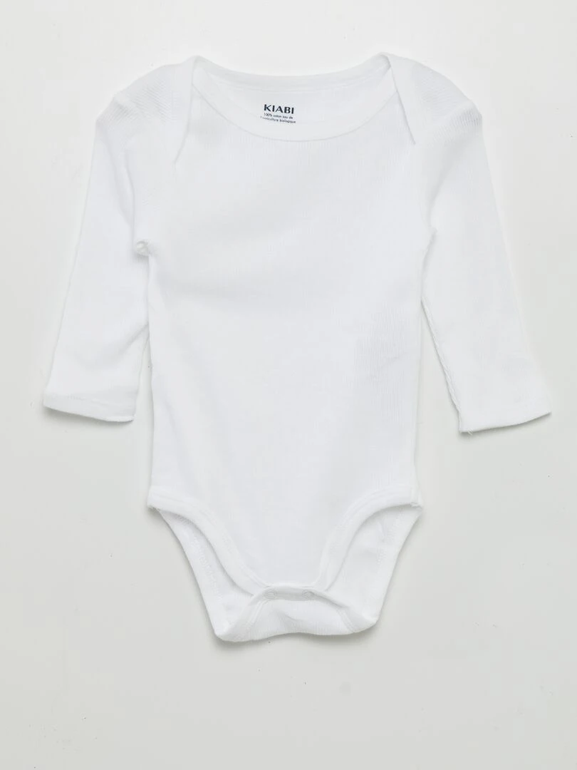 Lot de 3 bodies manches longues   blanc