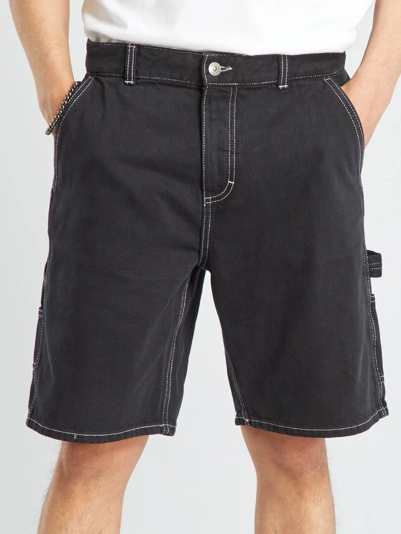 Bermuda en jean noir