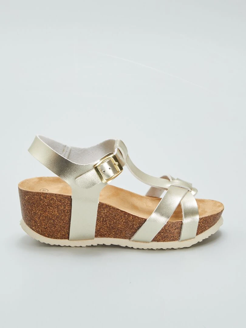 Sandales à talon Beige