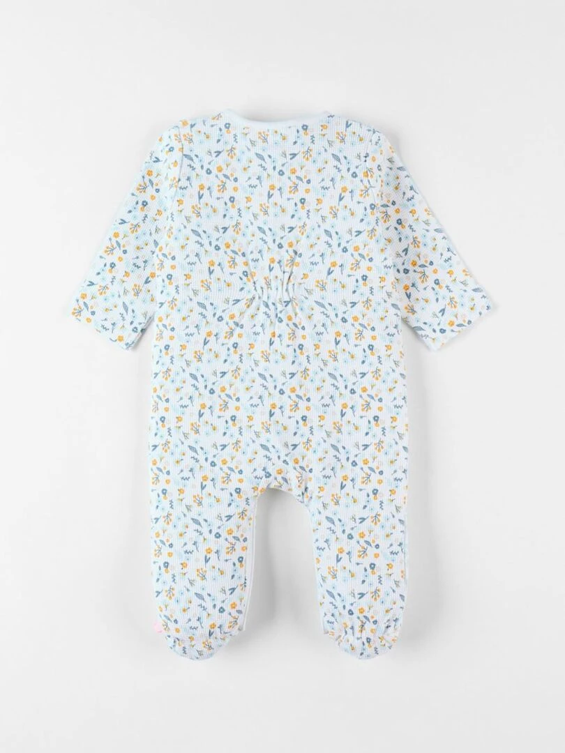 Pyjama 1 pièce fleuri en jersey gaufré Noukie's Multicolore