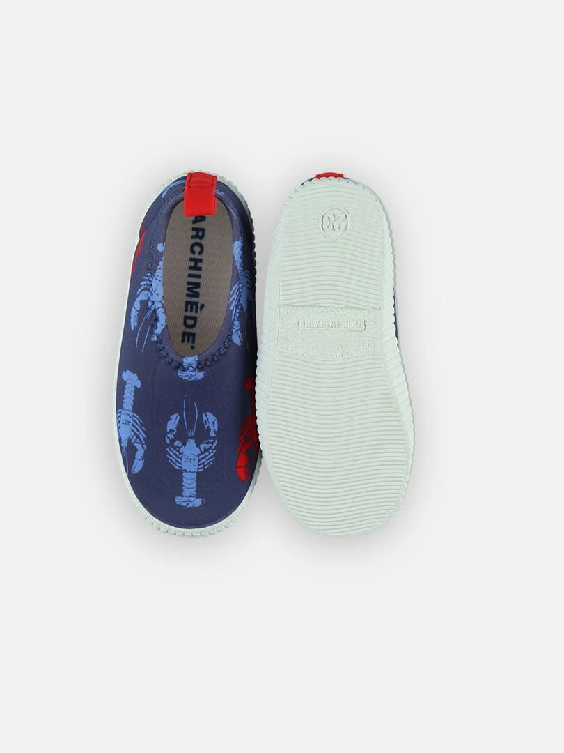 Chaussures de bain imprimées Archimède Bleu