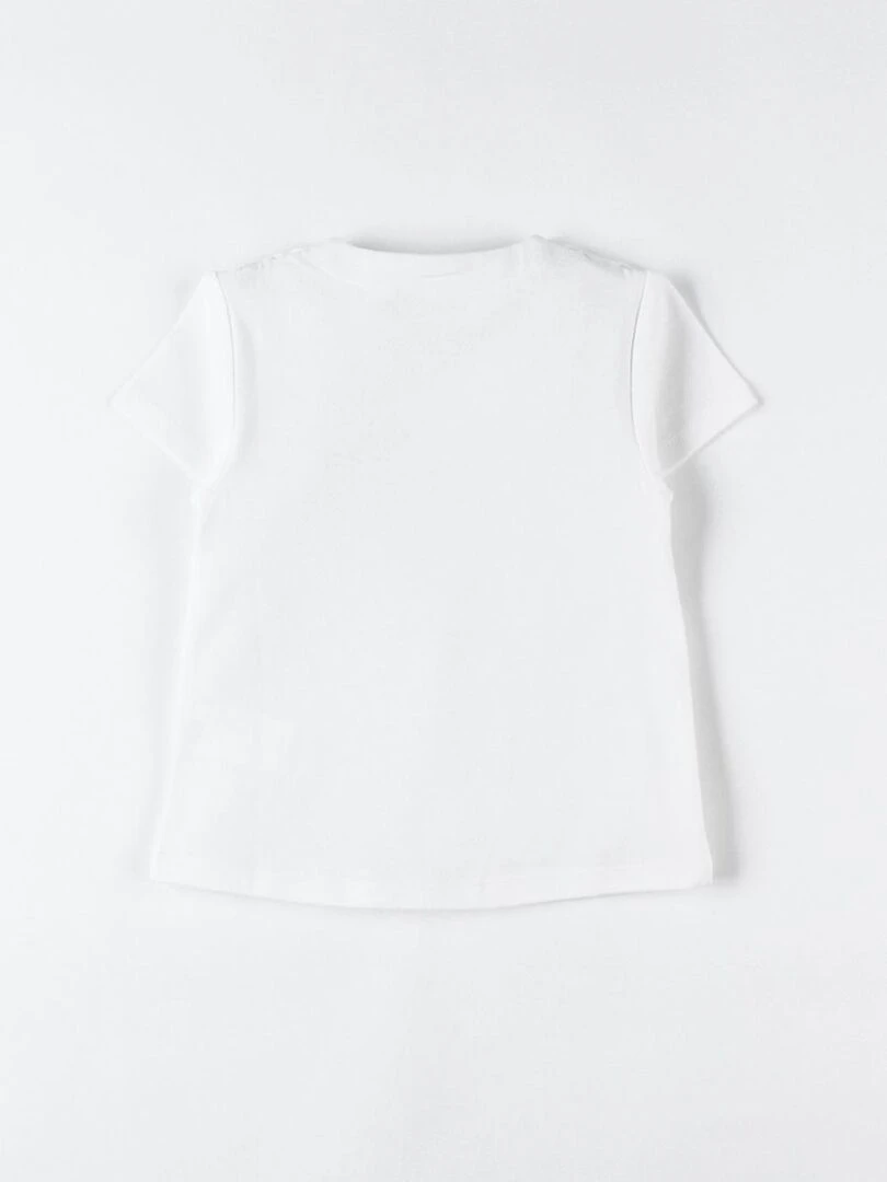 T shirt fleur à courtes manches    Noukie's   Blanc