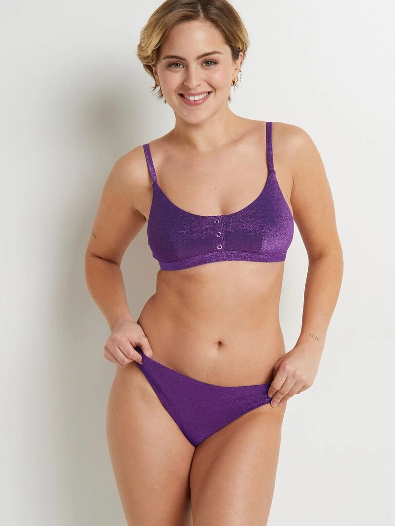 Maillot de bain culotte midi Moorea RougeGorge Lingerie Violet