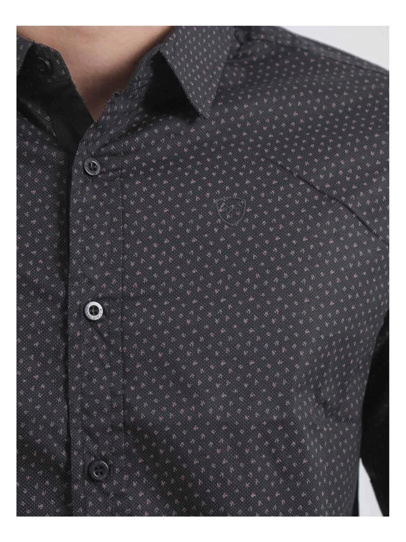 Chemise manches longues motifs TOUMOMI   Noir
